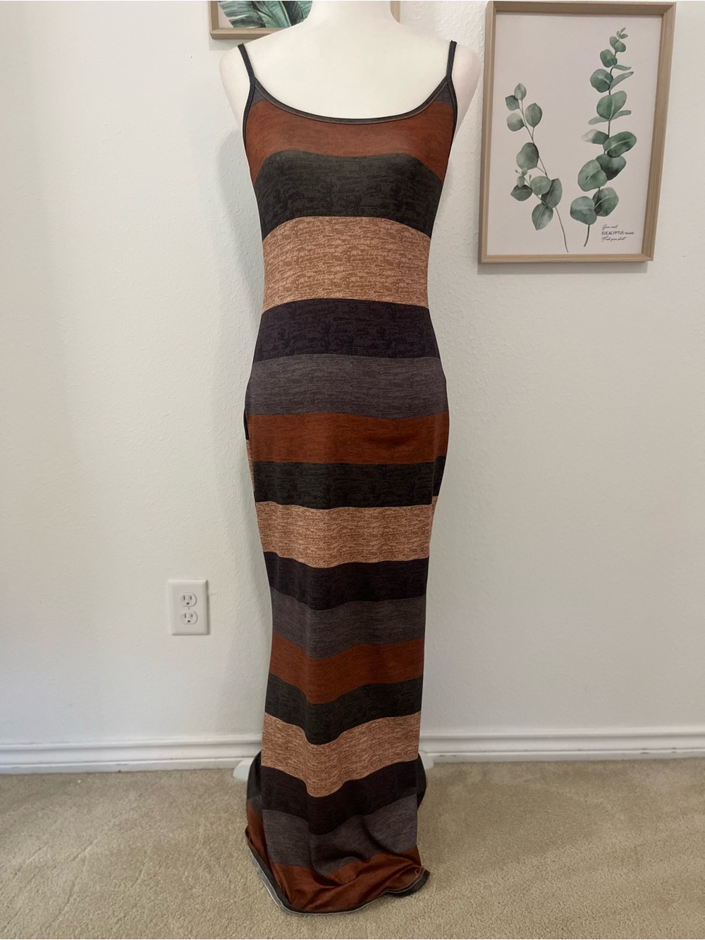 Multicolor Striped Maxi Dress Women’s